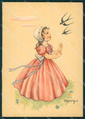 Maria Pia Girl serie 123 CREASE FG postcard cartolina KS5790 – fronte