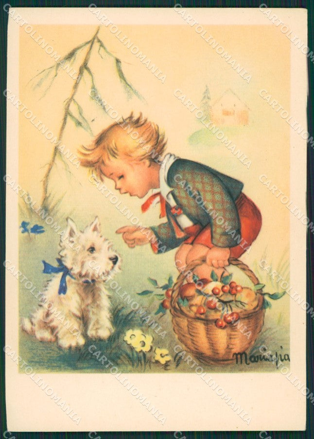 Maria Pia Child Dog West Highland White Terrier FG postcard cartolina KS5802 – fronte