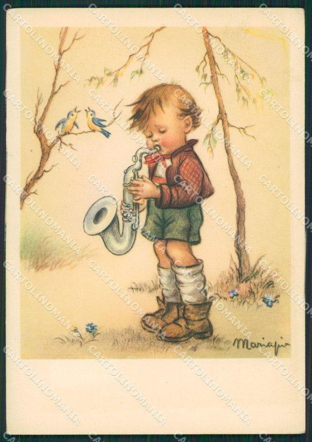 Maria Pia Child Sax serie 1354 FG postcard cartolina KS5805 – fronte