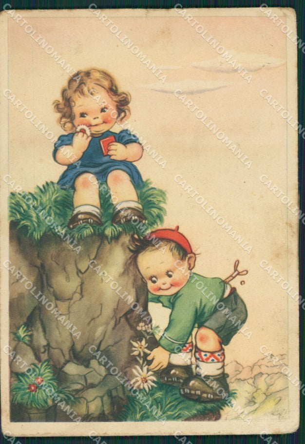 Maria Pia Children make up serie 520 FG ABRADED CREASE postcard cartolina KS5813 – fronte