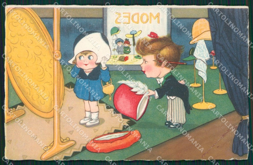 Margret Boriss Children Amag serie 0271 CREASE postcard cartolina KS5841 – fronte