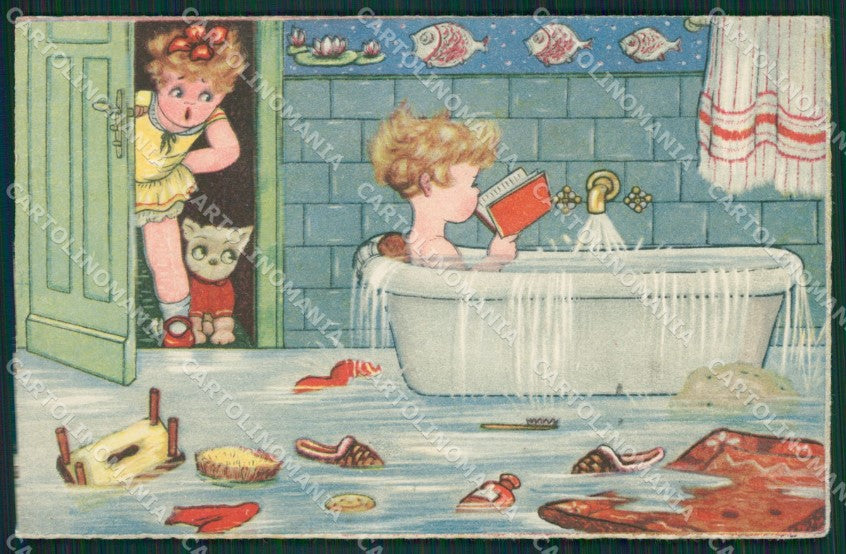 Margret Boriss Children serie 143 postcard cartolina KS5881 – fronte
