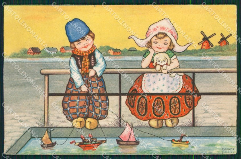 Margret Boriss Dutch Children Amag serie 0319 postcard cartolina KS5895 – fronte