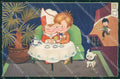 Margret Boriss Children French Bulldog Amag serie 0276 UNGLUED cartolina KS5897 – fronte
