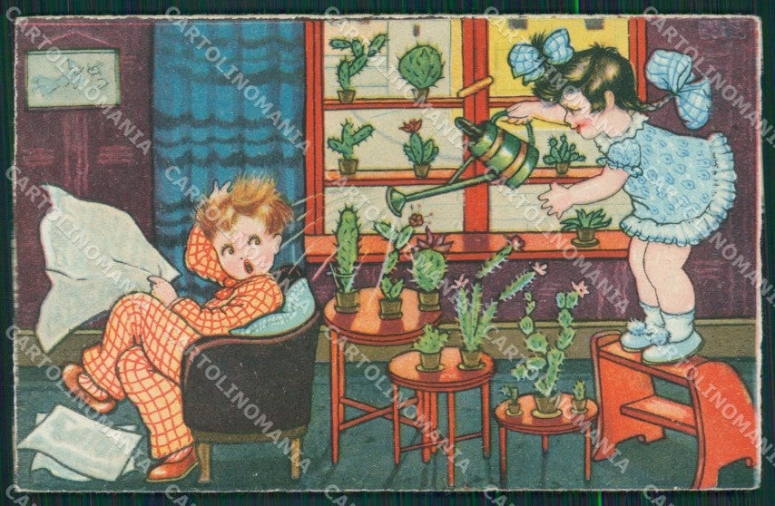 Margret Boriss Children postcard cartolina KS5898 – fronte