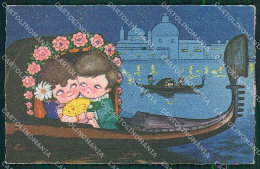 Margret Boriss Children Venezia Gondola Amag serie 0289 cartolina KS5905 – fronte