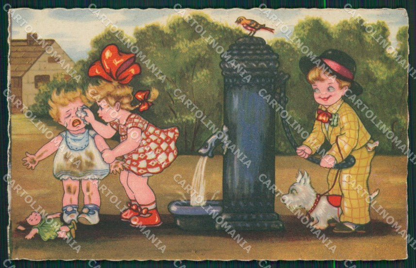 Margret Boriss Children serie 140 postcard cartolina KS5924 – fronte