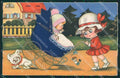 Margret Boriss Children French Bulldog Amag serie 0277 CREASE cartolina KS5943 – fronte