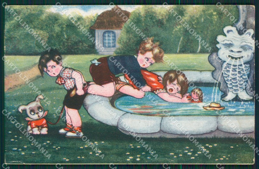 Margret Boriss Children serie 140 postcard cartolina KS5946 – fronte