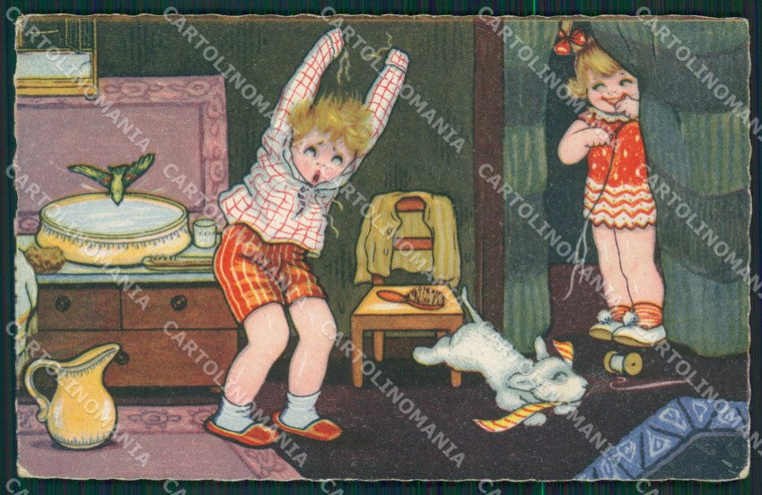 Margret Boriss Children serie 143 postcard cartolina KS5947 – fronte