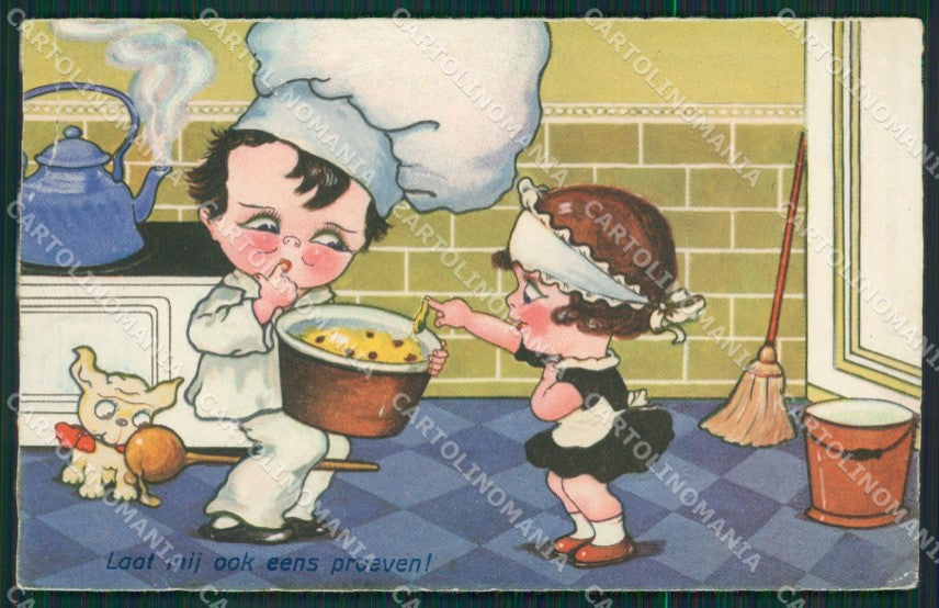 Margret Boriss Children Amag serie 0286 CREASE postcard cartolina KS5949 – fronte