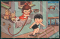 Margret Boriss Children French Bulldog Amag serie 0302 postcard cartolina KS5961 – fronte
