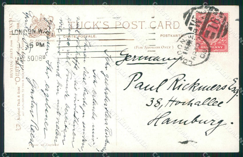 Artist Armour Sidesaddle Lady Horse Fox Hunting Tuck 9141 cartolina KS5984 – retro