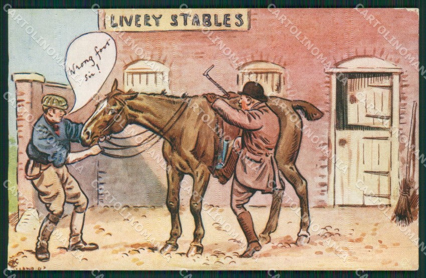 Artist Jalland Comic Horse Raphael Tuck 146 postcard cartolina KS6000 – fronte