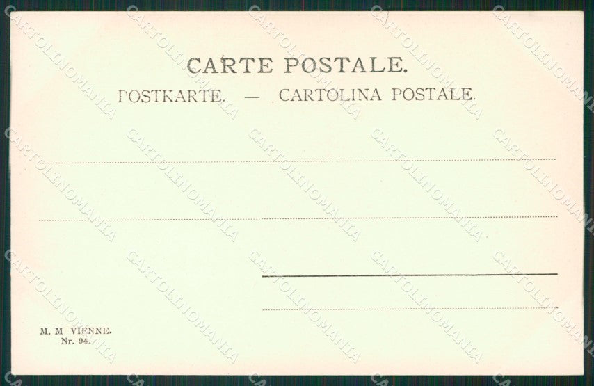 Artist Horse Fox Hunting MM Vienne 94 postcard cartolina KS6010 – retro
