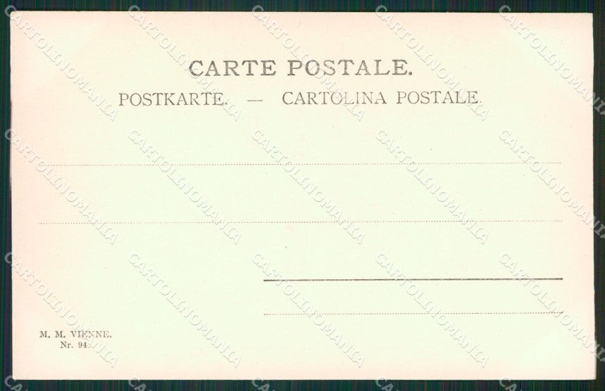 Artist Horse Carriage MM Vienne 94 postcard cartolina KS6013 – retro