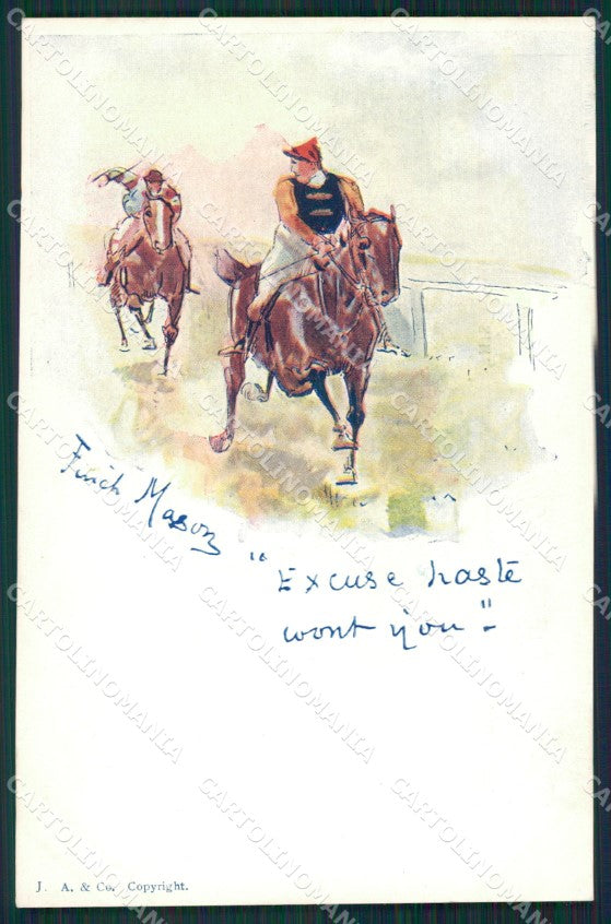 Artist Horse Racing Sport Finch Mason postcard cartolina KS6016 – fronte