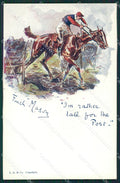 Artist Horse Racing Sport Finch Mason postcard cartolina KS6018 – fronte