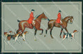 Artist Caputi? Dog Horse Fox Hunting serie 138 postcard cartolina KS6047 – fronte