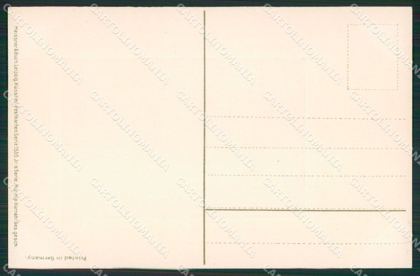 Artist Koch Horse Fox Hunting Meissner Buch serie 1553 postcard cartolina KS6048 – retro
