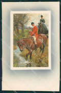 Koch Horse Fox Hunting Sidesaddle Lady Meissner Buch 1553 cartolina KS6049 – fronte