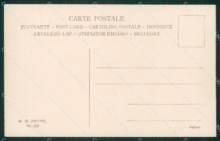 Artist Wright Horse Fox Hunting MM Vienne serie 218 postcard cartolina KS6054 – retro