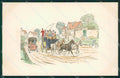 Artist Tory Carriage Horse Bicycle postcard cartolina KS6067 – fronte