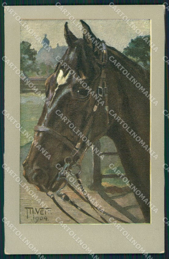 Artist Veit Horse serie 295 postcard cartolina KS6082 – fronte