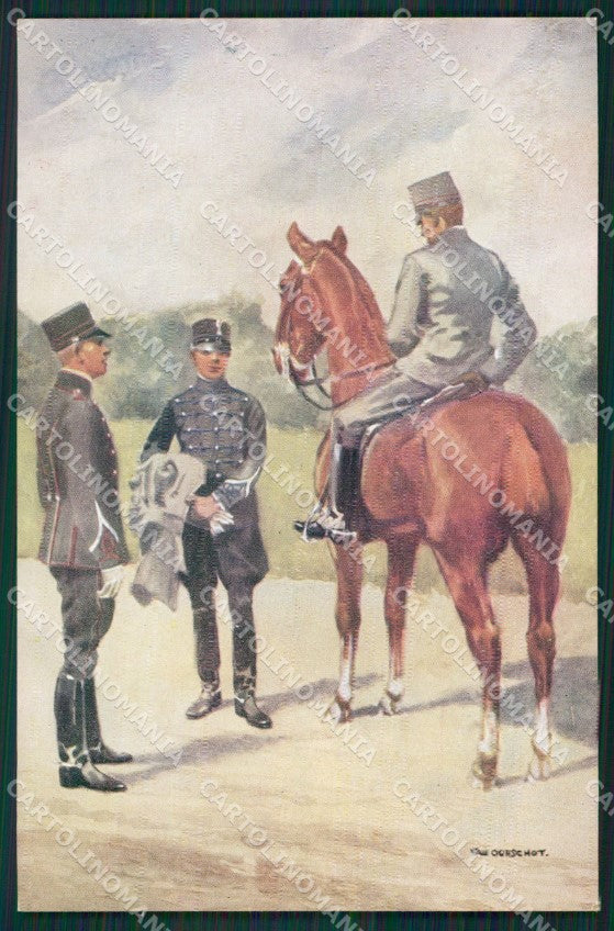 Van Oorschot Horse Soldier in Uniform Militari postcard cartolina KS6114 – fronte