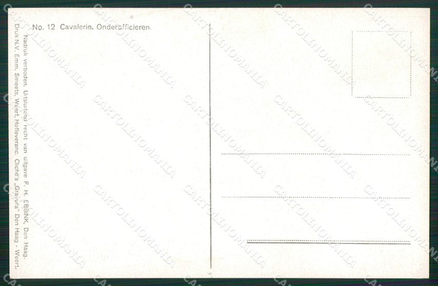 Van Oorschot Horse Soldier in Uniform Militari postcard cartolina KS6114 – retro