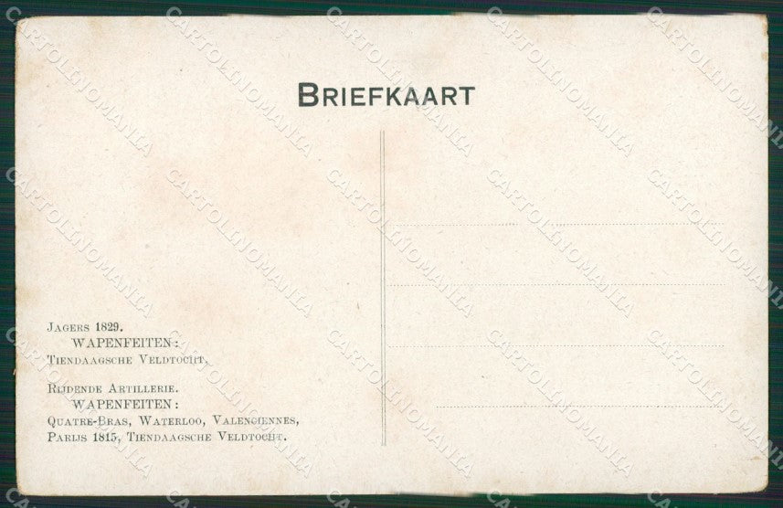 Horse Soldier in Uniform Wapenfeiten Militari postcard cartolina KS6115 – retro