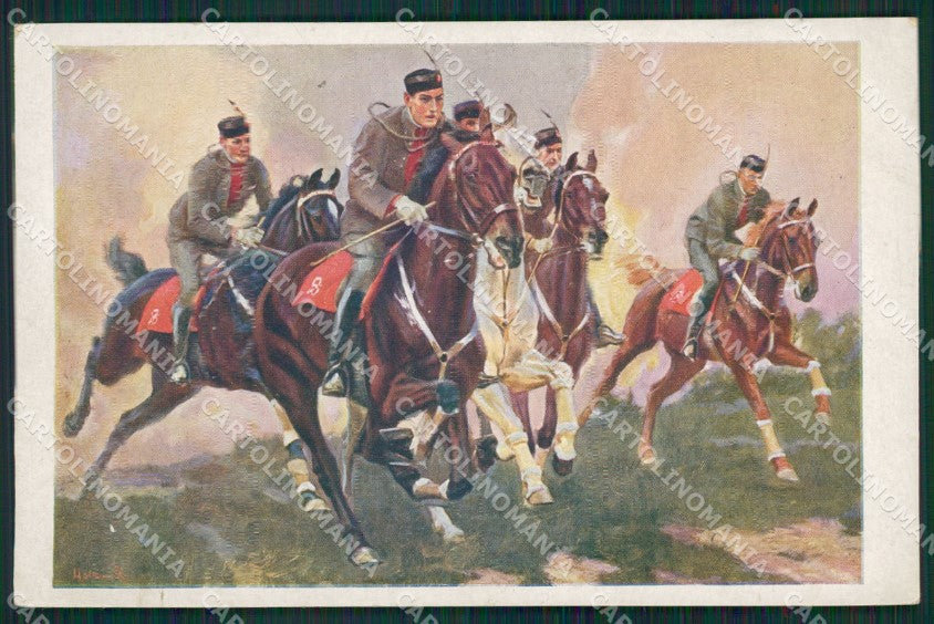 Praha Hornika Horse Soldier in Uniform Militari postcard cartolina KS6117 – fronte