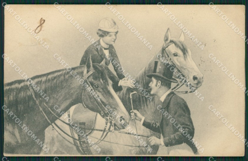 Sidesaddle Lady Horse Fox Hunting Theo Stroefer 249 postcard cartolina KS6126 – fronte