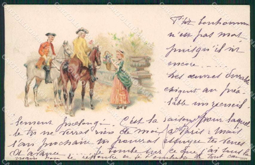 Horse serie 3304 postcard cartolina KS6129 – fronte