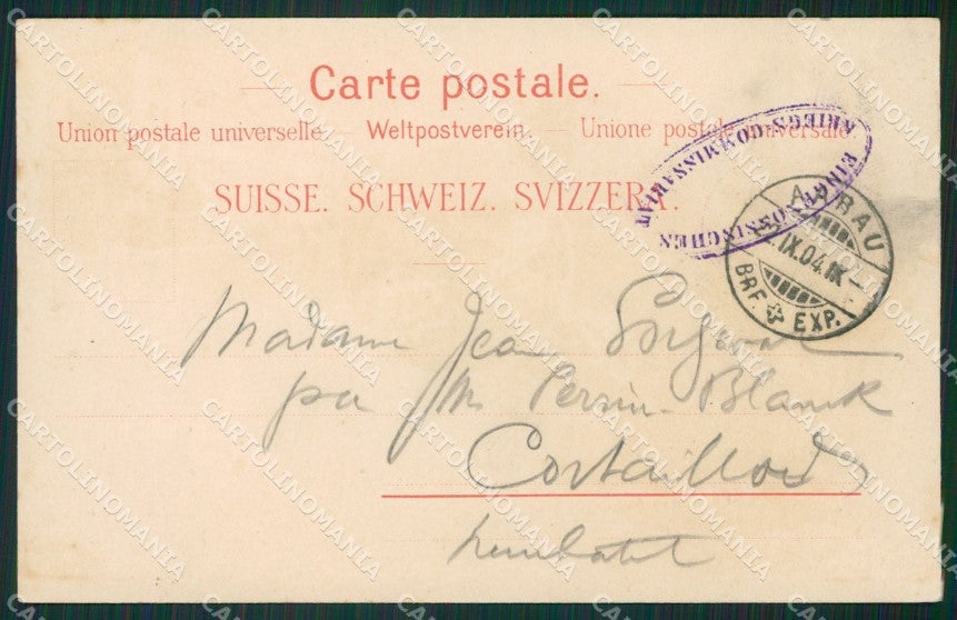 Swiss Gruss Aarau Horse Soldier Uniform Militari postcard cartolina KS6139 – retro