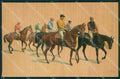 Racing Horse Jockey serie 7466 postcard cartolina KS6146 – fronte
