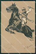 Artist Heyer Racing Horse Jockey TEAR postcard cartolina KS6153 – fronte
