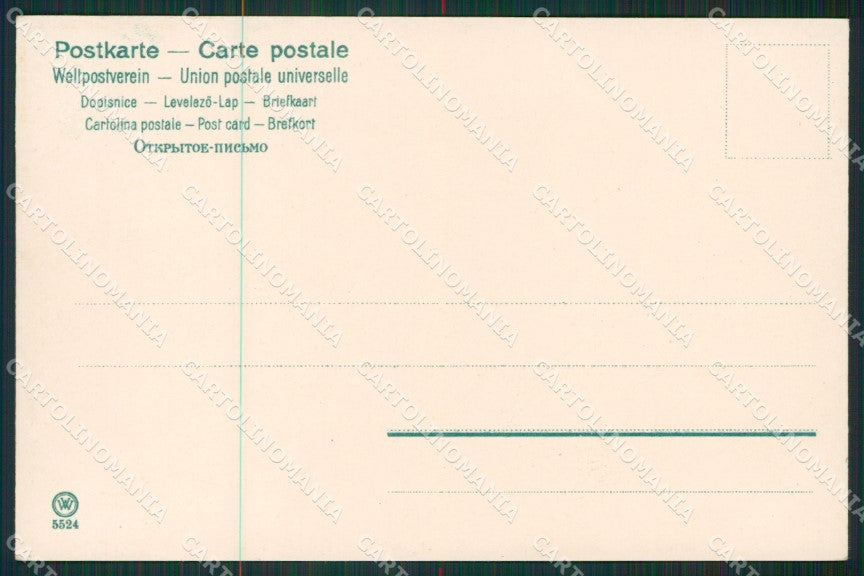 Artist Mailick Horse Carriage Litho postcard cartolina KS6157 – retro