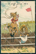 Artist Anders Comic Jockey Horse postcard cartolina KS6162 – fronte