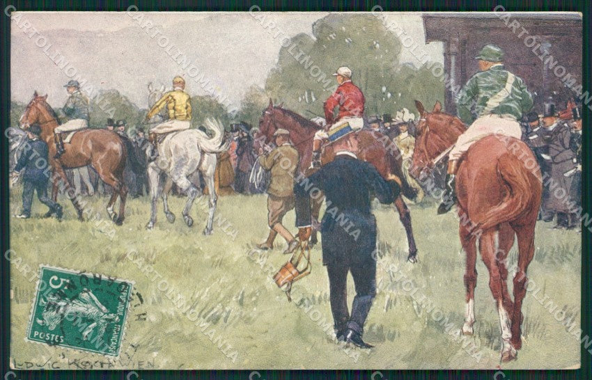 Ludwig Koch Racing Horse Jockey BKWI 493 postcard cartolina KS6170 – fronte