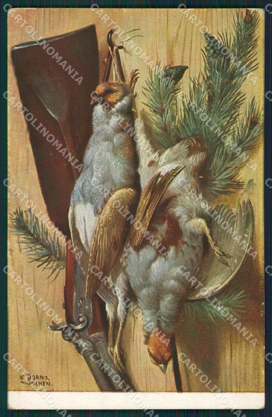 Hunting Caccia Dorno Partridge Pernice postcard cartolina KS6176 – fronte