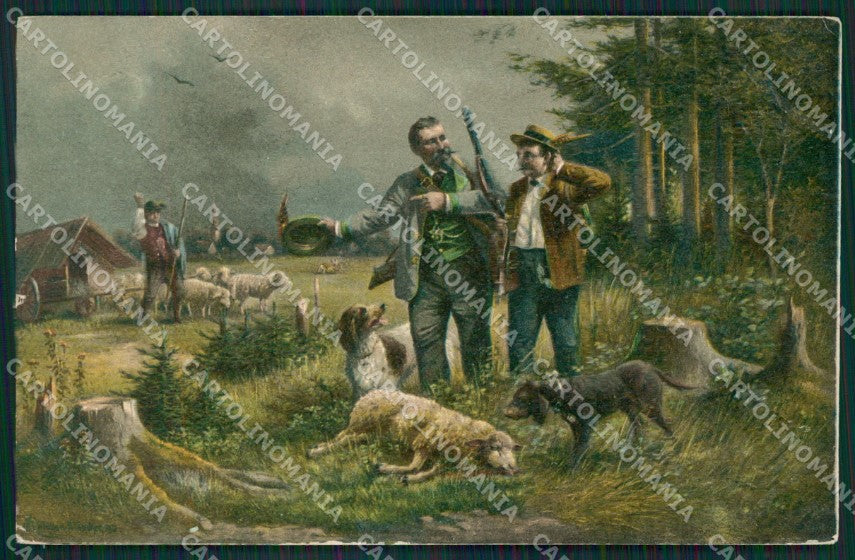 Sporting dog Hunting Caccia postcard cartolina KS6185 – fronte