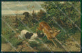 Artist Maffei Sporting dog Hunting Caccia Stengel postcard cartolina KS6190 – fronte