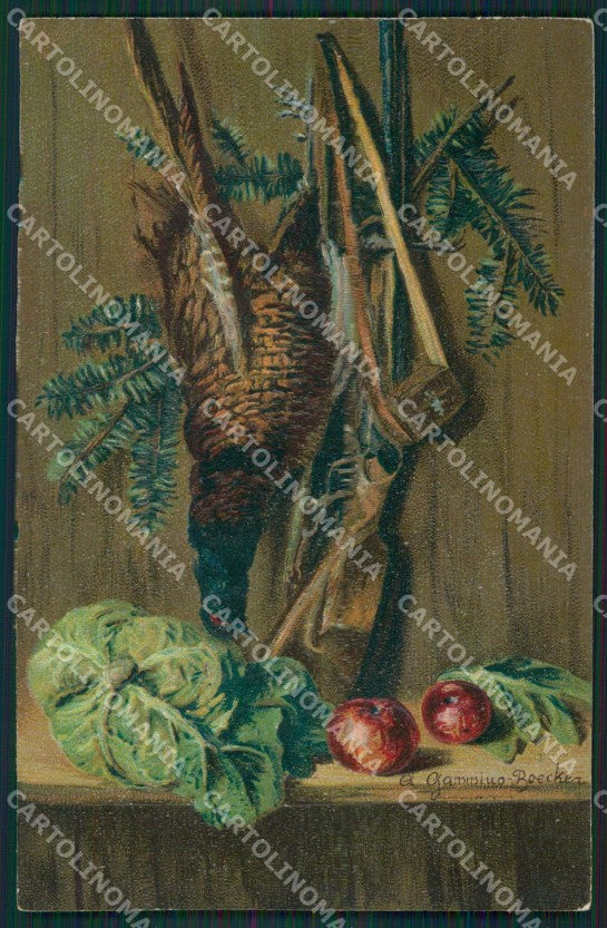 Artist Boecker Hunting Caccia PFB Pheasant Fagiano postcard cartolina KS6240 – fronte