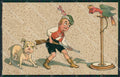 Sporting dog Parrot Hunting Caccia comic serie 649 postcard cartolina KS6248 – fronte