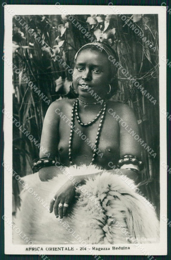 Ethnic North Africa Nude Lady Comini Real Photo postcard KS6372 – fronte