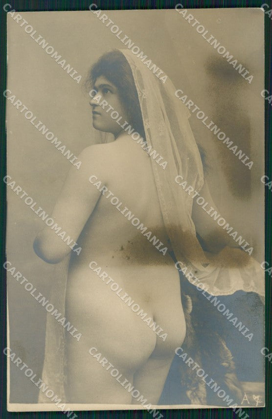 French Risque Nude Lady SPOT Real Photo postcard KS6447 – fronte