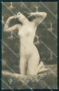 French Risque Nude Lady JB WHITE BACK ABRADED BACK Real Photo postcard KS6636 – fronte
