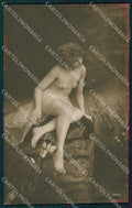 Risque Nude Lady NPG ABRADED SPOT Real Photo postcard KS6749 – fronte