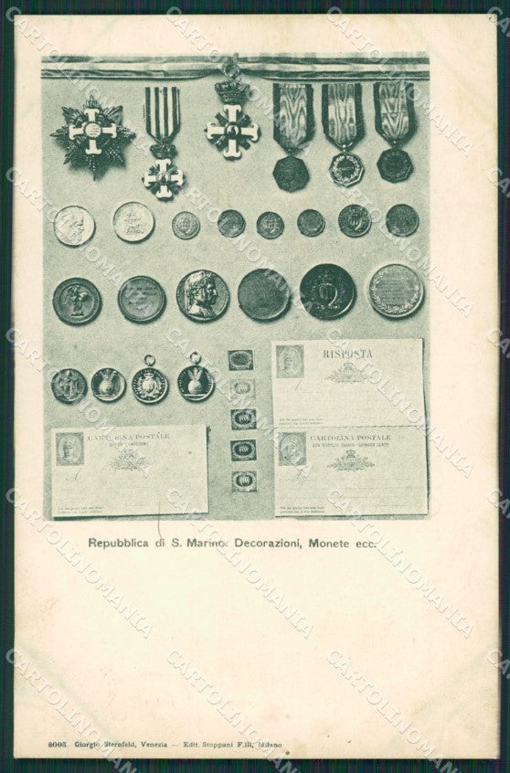 San Marino Repubblica di Numismatica Filatelia FORO cartolina KS6820 – fronte
